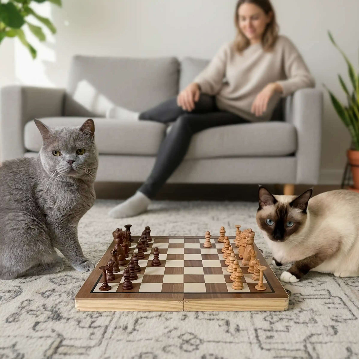 PawSwing Catstle Handmade Cat Chess Gift
