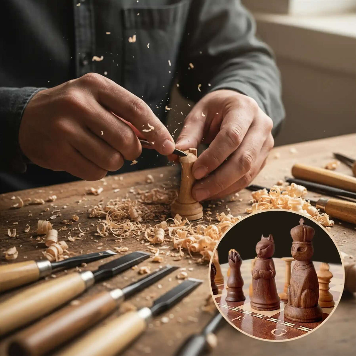 PawSwing Catstle Handmade Cat Chess Gift