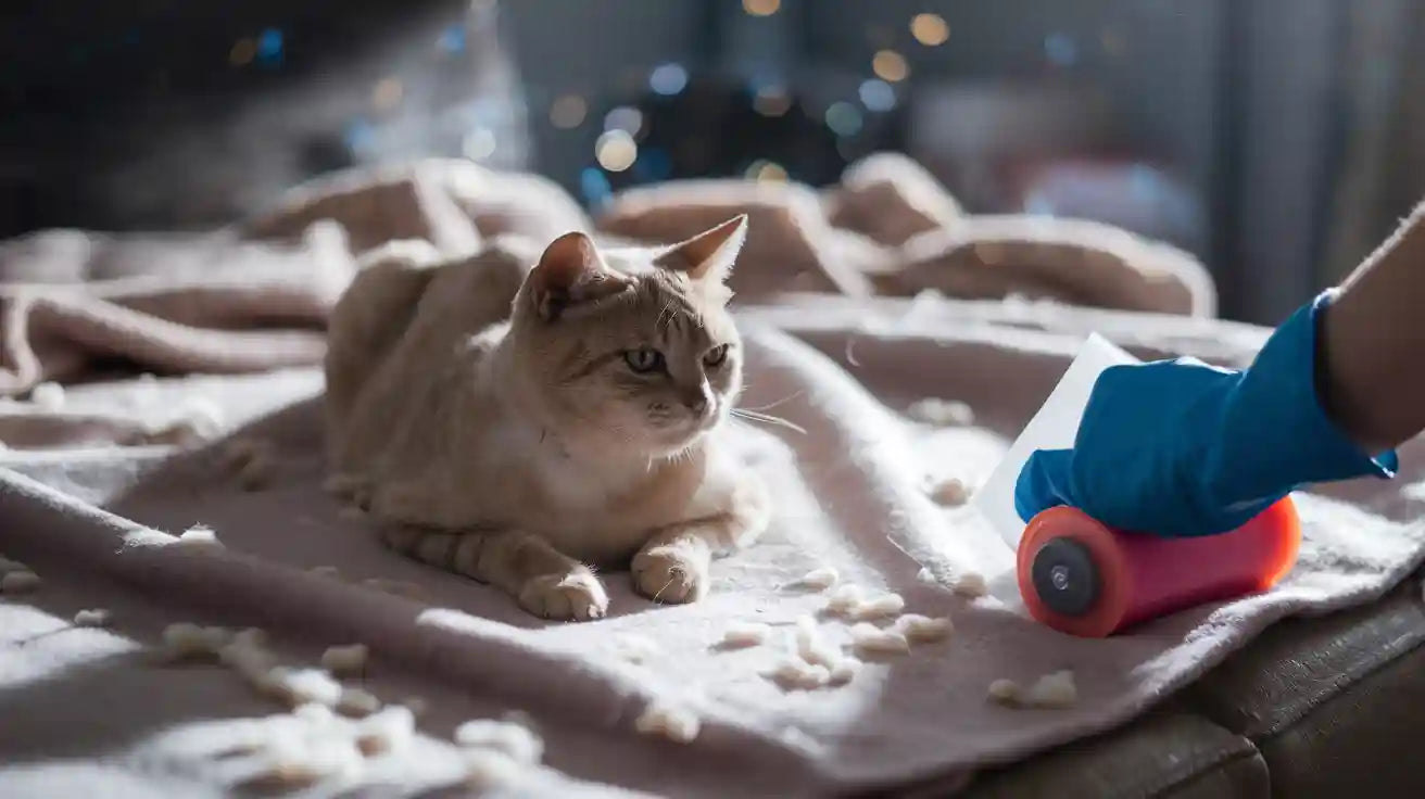 Get Cat Hair Off Blankets Using Household Items