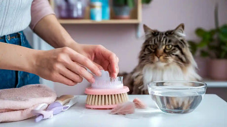 Maintain Clean Cat Brushes and De-Shedding Tools Safely