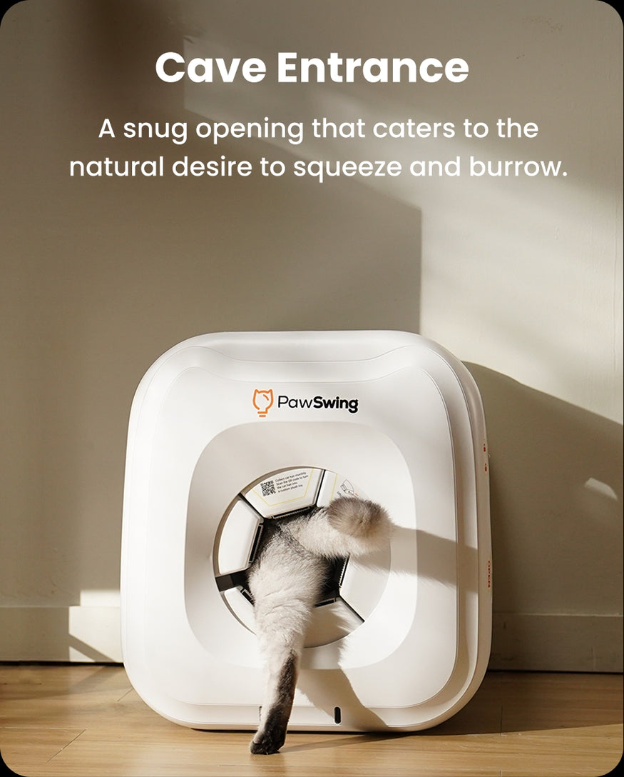 Image showing the inviting cave-like entrance of the PawSwing Neo