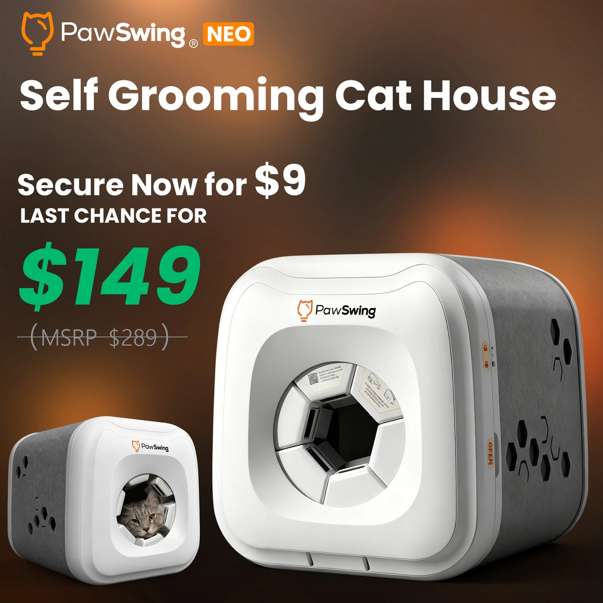 PawSwing Neo Self Grooming Cat House - Deposit Reservation