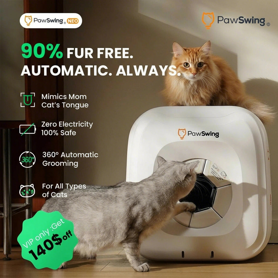 PawSwing Neo Kickstarter Crowdfunding VIP Exclusive Offer: Only $140