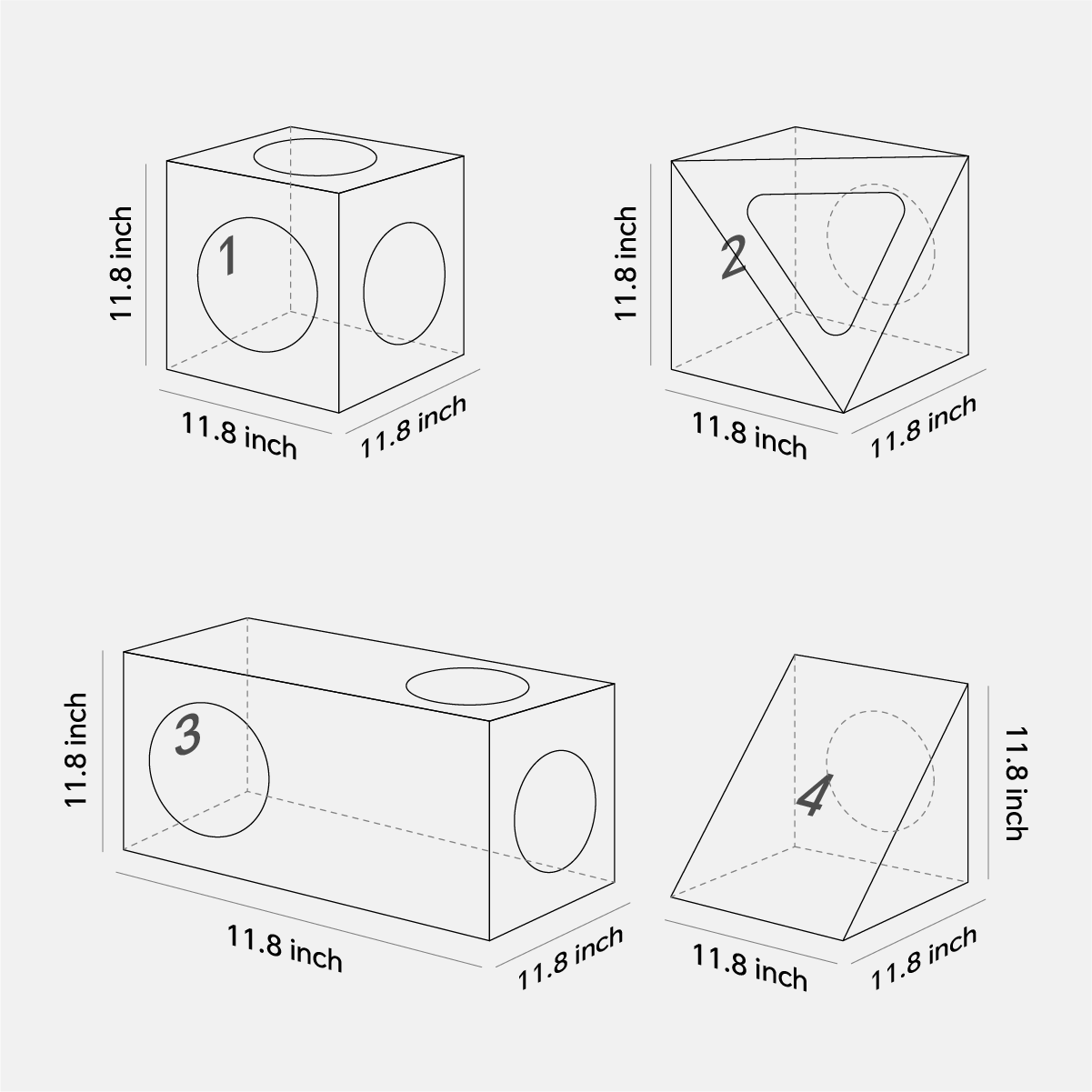 PawSwing® MagicCube 1 Modular Felt Cat Castle – LEGO-Style Easy Assembly Play Fort