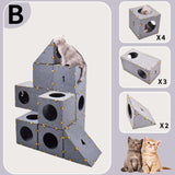 PawSwing® MagicCube 1 Modular Felt Cat Castle – LEGO-Style Easy Assembly Play Fort