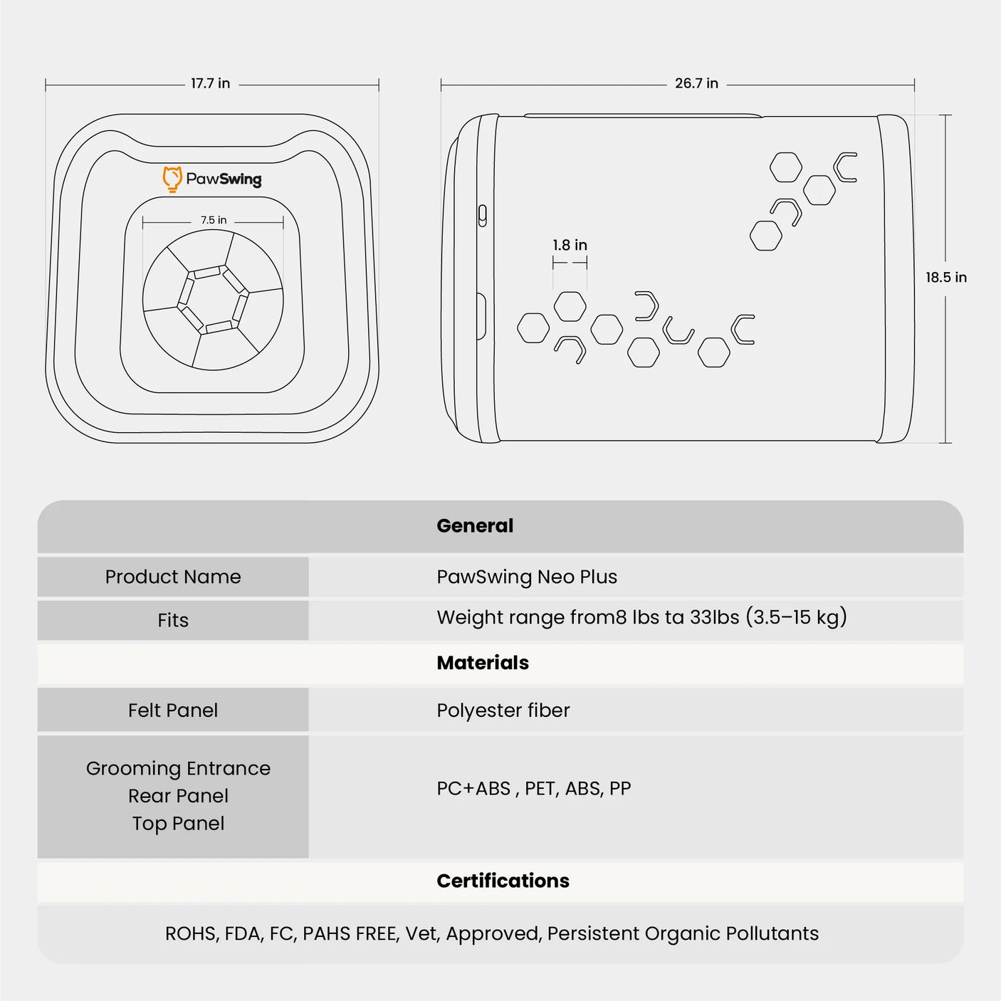 PawSwing Neo Plus (Large Cat) - Pre-Order